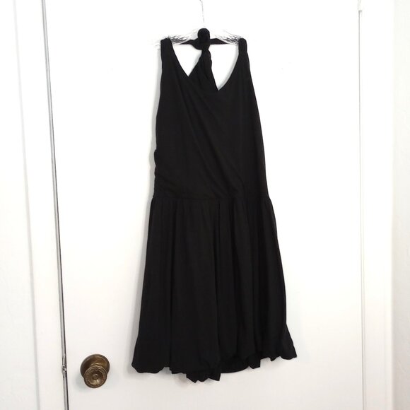 Juicy Couture Dresses & Skirts - Juicy Couture Black Halter Balloon Hem Y2K Mini Dress